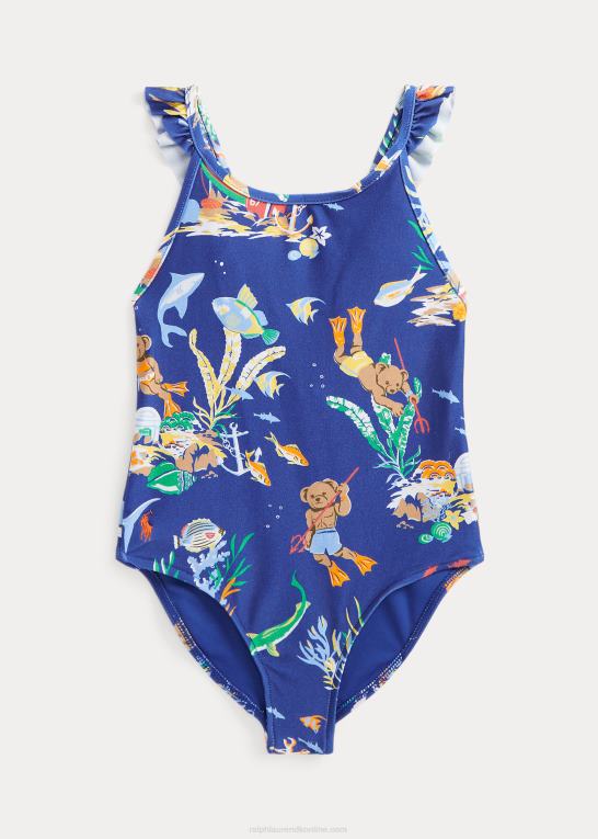ligaer nedenfor børn Ralph Lauren polo bear stretch badedragt i ét stykke Z426B9943
