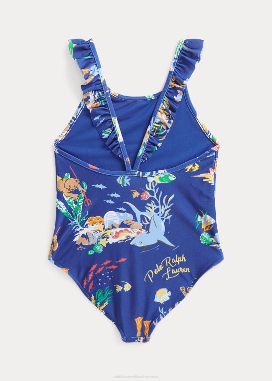 ligaer nedenfor børn Ralph Lauren polo bear stretch badedragt i ét stykke Z426B9943
