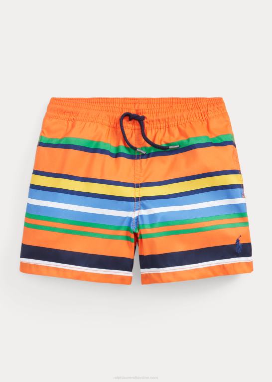 orange topstribe børn Ralph Lauren rejsende badebukser Z426B5820