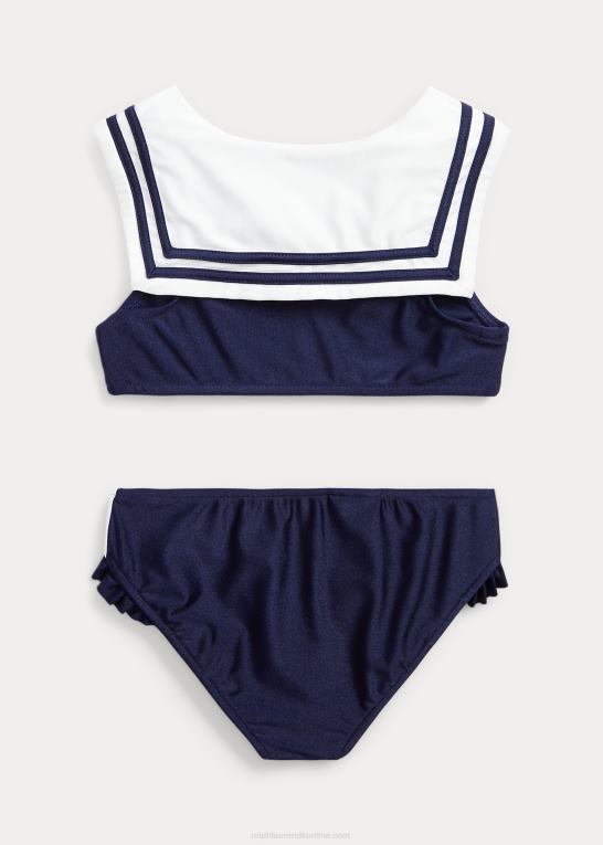 raffineret flåde børn Ralph Lauren nautisk stretch todelt badedragt Z426B9955