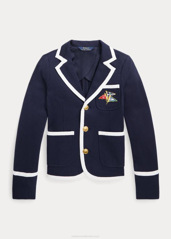 raffineret flåde børn Ralph Lauren fransk frotté blazer med sejlflag Z426B7518