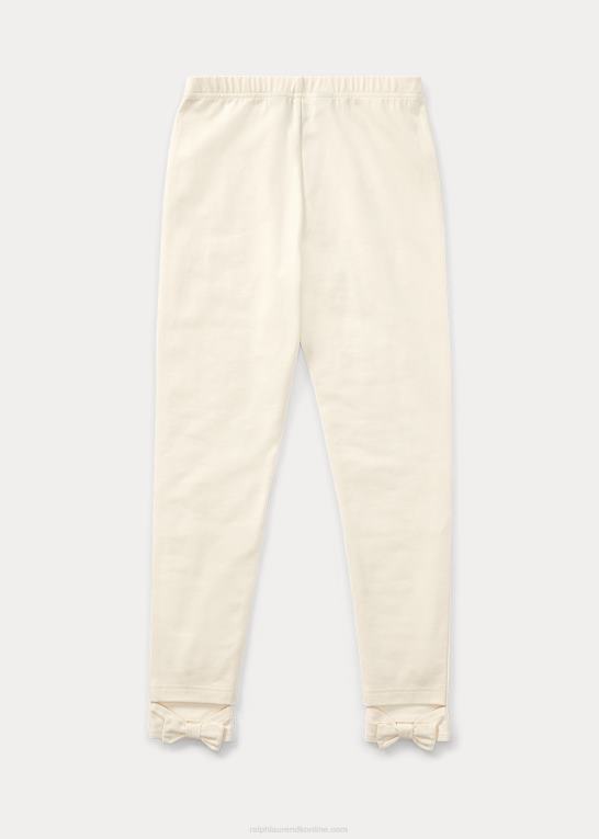 Olympia creme børn Ralph Lauren legging i jersey med ryg Z426B7643
