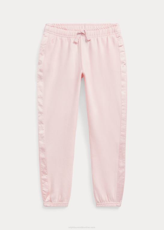 akacie lyserød børn Ralph Lauren stribet joggerbuks i fleece Z426B7436