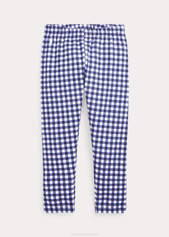 blå gingham børn Ralph Lauren gingham stretch jersey legging Z426B7397