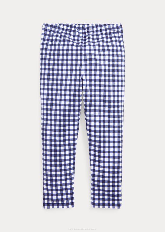 blå gingham børn Ralph Lauren gingham stretch jersey legging Z426B7397