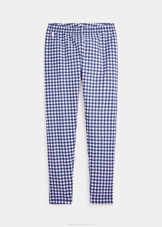 blå gingham børn Ralph Lauren gingham stretch jersey legging Z426B7564