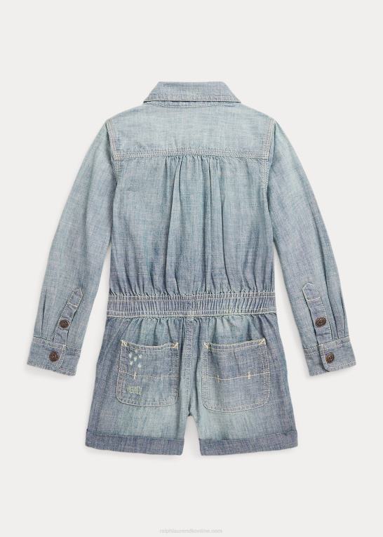 chester vask børn Ralph Lauren chambray-romper i bomuld Z426B7421