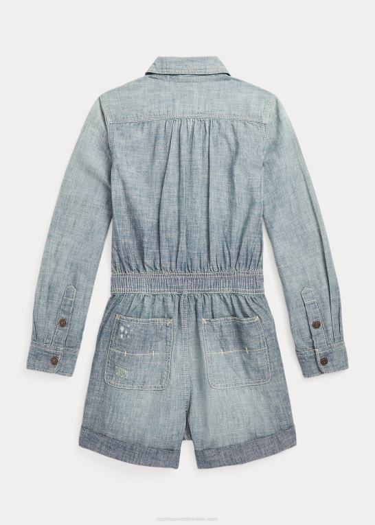 chester vask børn Ralph Lauren chambray-romper i bomuld Z426B7590