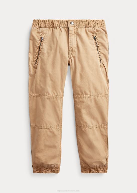 kamel børn Ralph Lauren joggerbukser i bomuld poplin Z426B5921