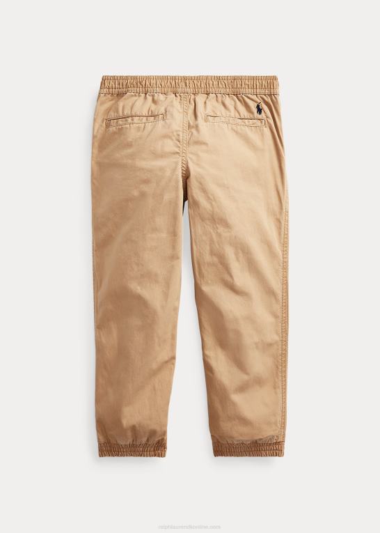 kamel børn Ralph Lauren joggerbukser i bomuld poplin Z426B5921