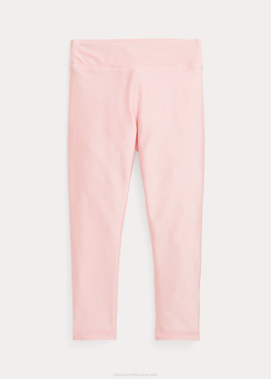 lyserødt sand børn Ralph Lauren legging i metallisk strækblanding Z426B7442