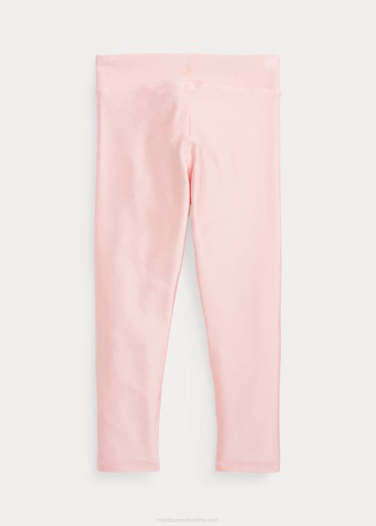lyserødt sand børn Ralph Lauren legging i metallisk strækblanding Z426B7442