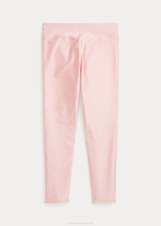lyserødt sand børn Ralph Lauren legging i metallisk strækblanding Z426B7625