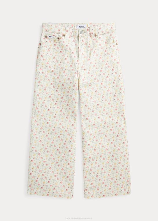 nahid blomstret børn Ralph Lauren blomstret cropped jeans med brede ben Z426B7083