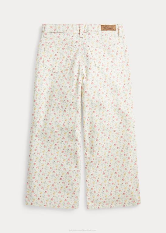 nahid blomstret børn Ralph Lauren blomstret cropped jeans med brede ben Z426B7083
