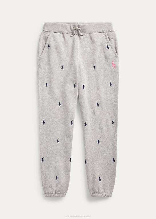 og over lyng/lyserød børn Ralph Lauren joggerbukser i pony fleece Z426B6299