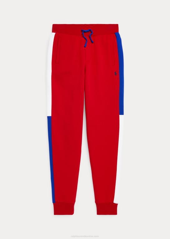 rl2000 rød multi børn Ralph Lauren dobbeltstrikkede joggerbukser Z426B6129