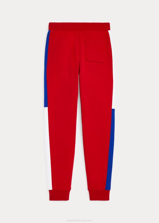 rl2000 rød multi børn Ralph Lauren dobbeltstrikkede joggerbukser Z426B6129