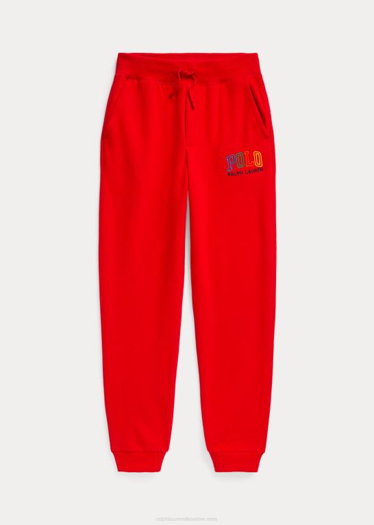 rl 200 rød børn Ralph Lauren joggerbukser i fleece med logo Z426B6564