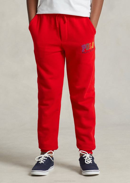 rl 200 rød børn Ralph Lauren joggerbukser i fleece med logo Z426B6564