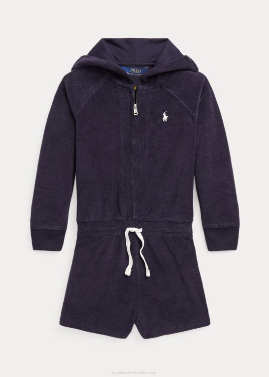 rl flåde børn Ralph Lauren hættetrøje i frotté Z426B7451