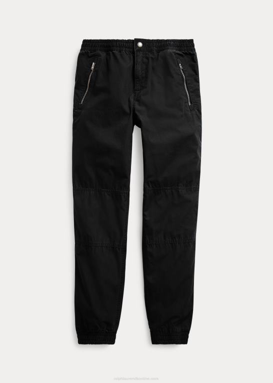 sort børn Ralph Lauren joggerbukser i bomuld poplin Z426B6048