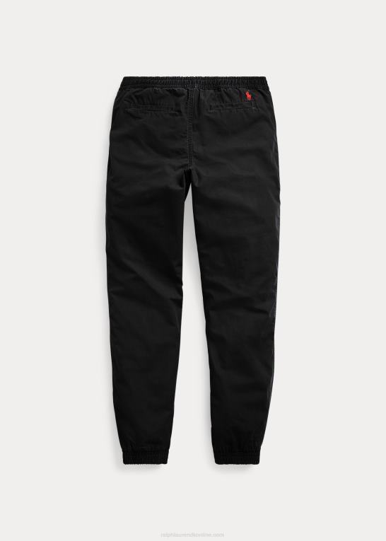 sort børn Ralph Lauren joggerbukser i bomuld poplin Z426B6048