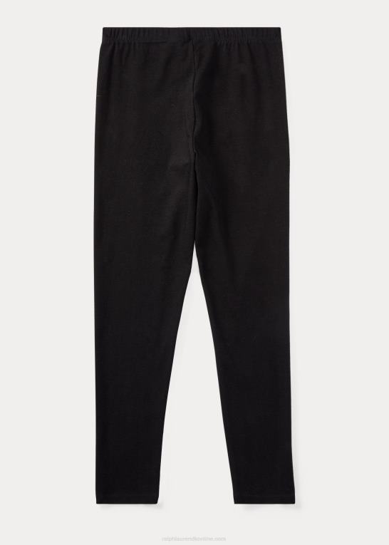 sort børn Ralph Lauren legging i stretch bomuldsjersey Z426B7038