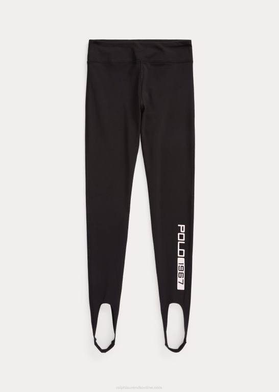 sort børn Ralph Lauren stigbøjle stretch interlock legging Z426B7611