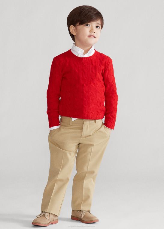 tan børn Ralph Lauren uld gabardin bukser Z426B6442