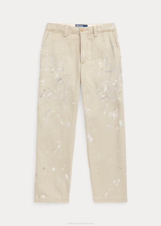 tavernier vask børn Ralph Lauren klassisk pasform maling-splatter chinobukser Z426B6558