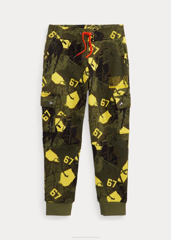 topmøde camo børn Ralph Lauren logo dobbeltstrikket cargo joggerbukse Z426B9802