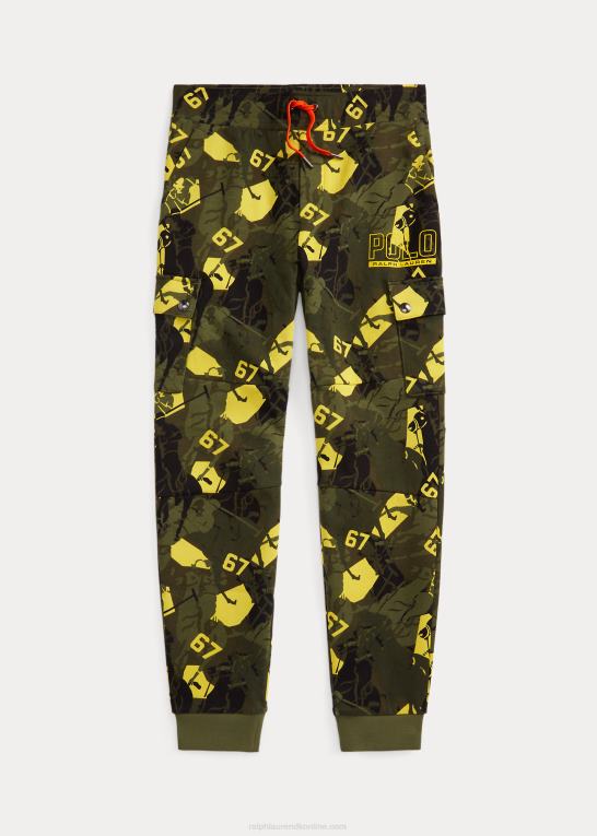 topmøde camo børn Ralph Lauren logo dobbeltstrikket cargo joggerbukse Z426B9829