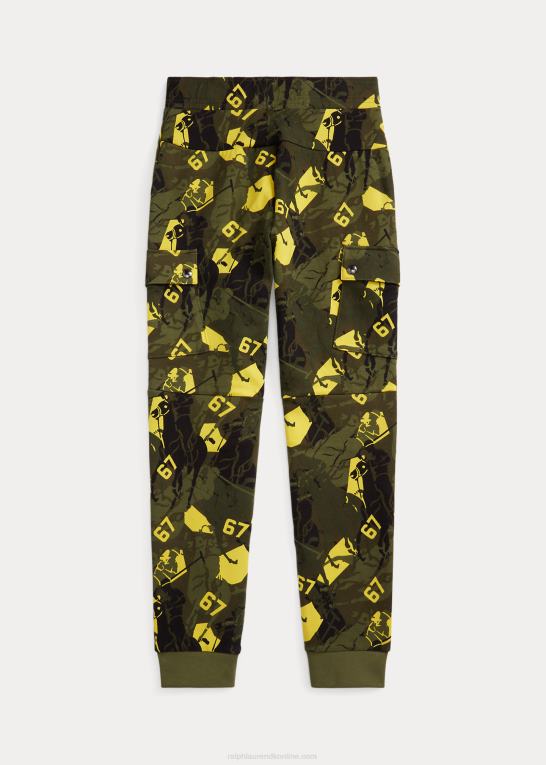 topmøde camo børn Ralph Lauren logo dobbeltstrikket cargo joggerbukse Z426B9829