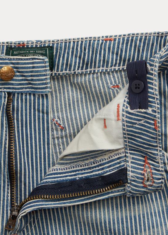 windley vask børn Ralph Lauren stribet denim snedkerbuks Z426B6184
