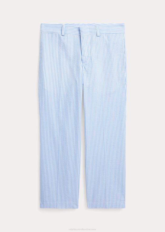 blå/hvid børn Ralph Lauren seersucker jakkesæt buks Z426B5833