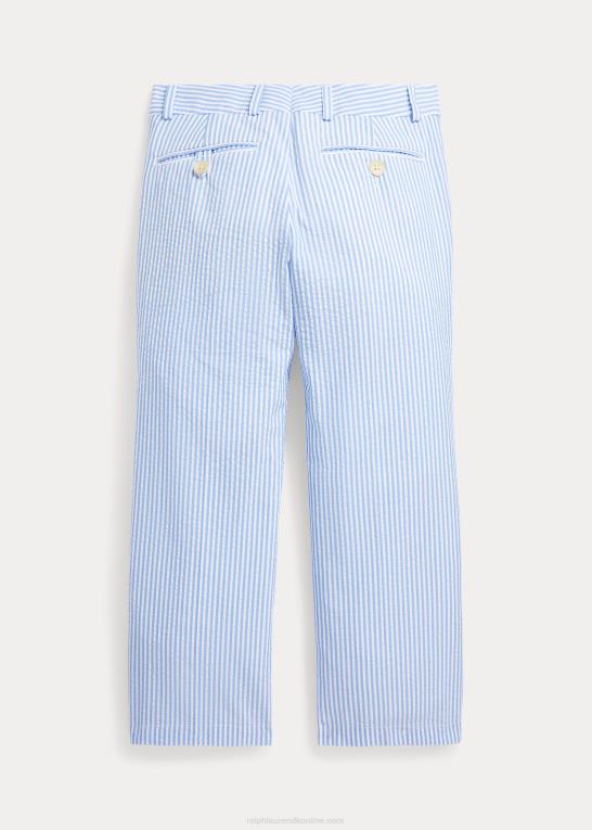 blå/hvid børn Ralph Lauren seersucker jakkesæt buks Z426B5833