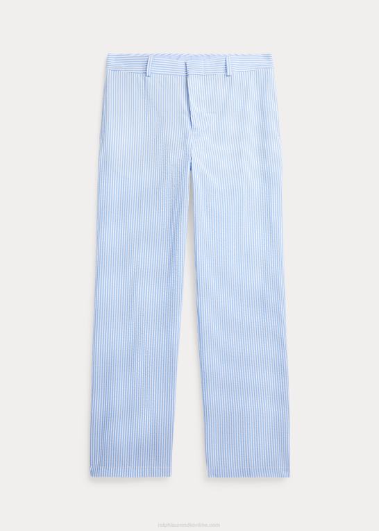 blå/hvid børn Ralph Lauren seersucker jakkesæt buks Z426B6190