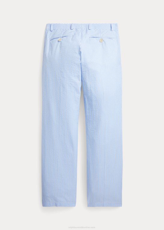 blå/hvid børn Ralph Lauren seersucker jakkesæt buks Z426B6190