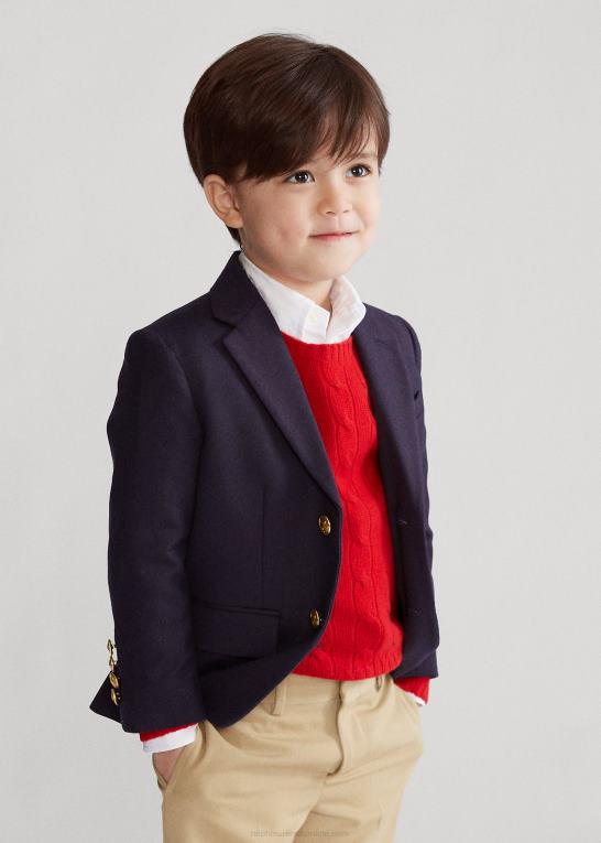 flåde børn Ralph Lauren den ikoniske Doekin-blazer Z426B6443