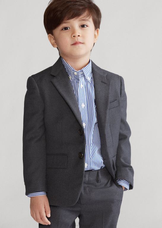 grå børn Ralph Lauren polo letvægts ulddragt Z426B6446