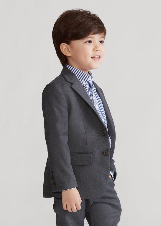 grå børn Ralph Lauren polo letvægts ulddragt Z426B6446