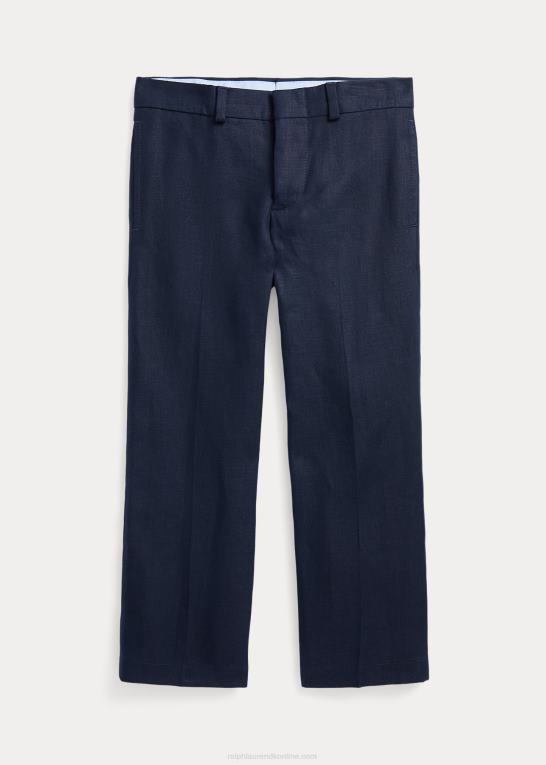 mørk flåde børn Ralph Lauren bukser i linned Z426B5814