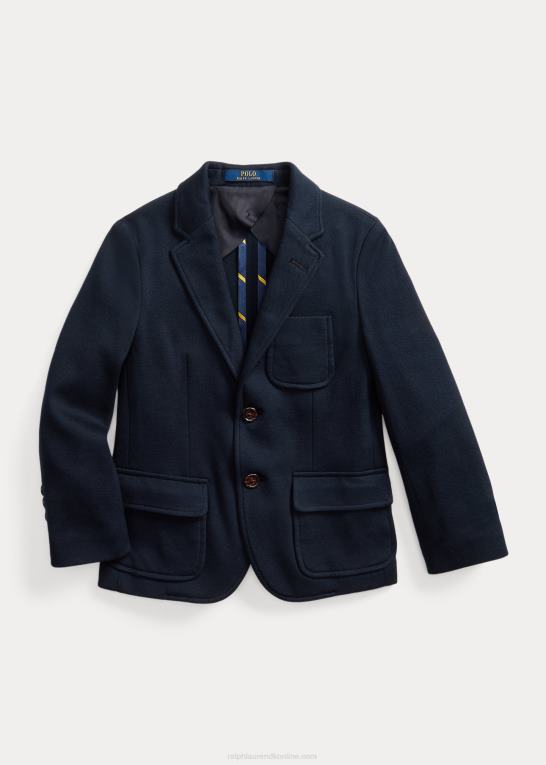 rl flåde børn Ralph Lauren sportsfrakke i strik i bomuld Z426B9805