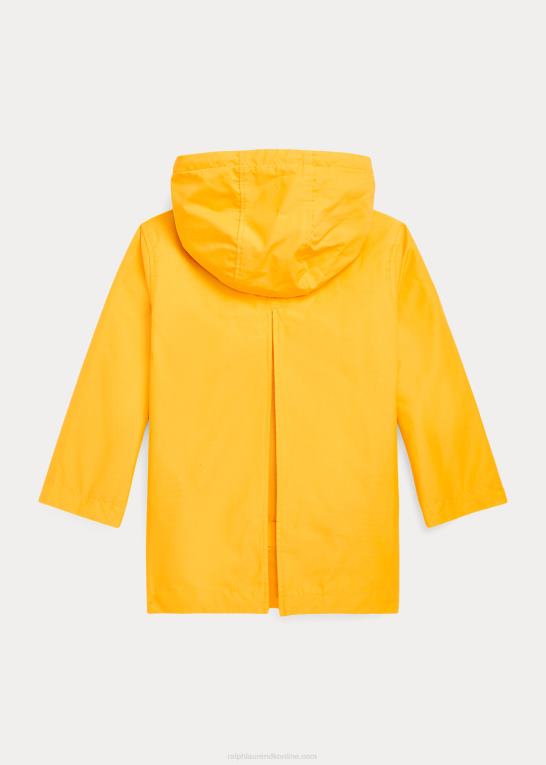 glattere gul børn Ralph Lauren regnfrakke med hætte Z426B9913