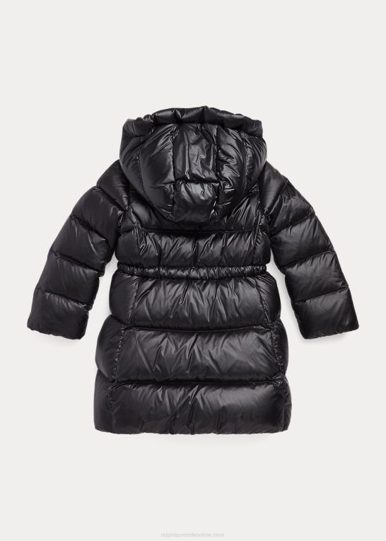 sort børn Ralph Lauren lang vandafvisende dunfrakke Z426B7475