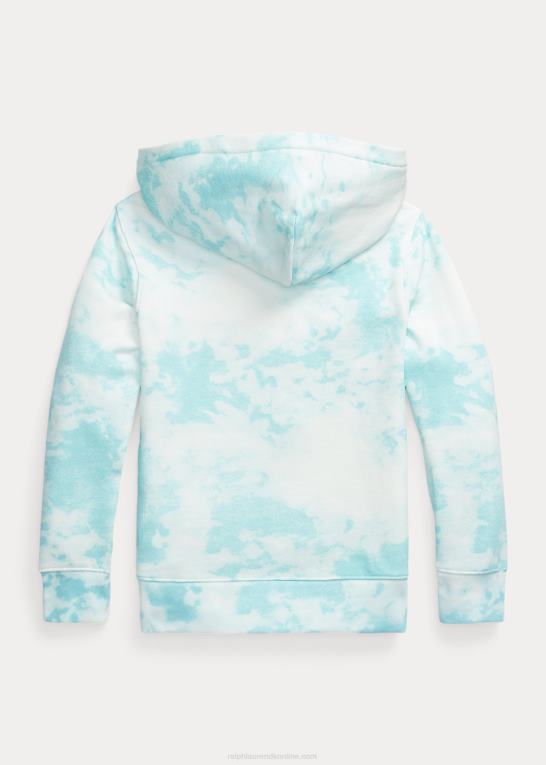 ø aqua børn Ralph Lauren polo bear tie-dye-print fleece hættetrøje Z426B6113