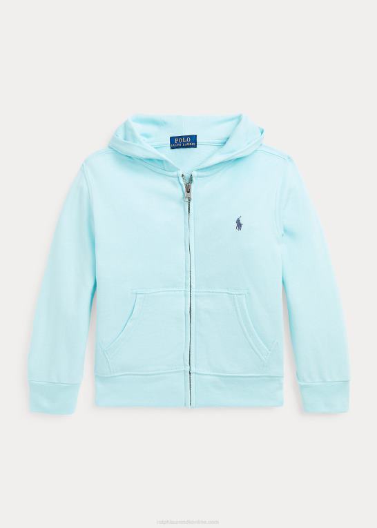 ø aqua børn Ralph Lauren spa terry hættetrøje med fuld lynlås Z426B5825