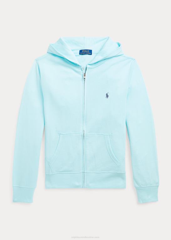ø aqua børn Ralph Lauren spa terry hættetrøje med fuld lynlås Z426B6177