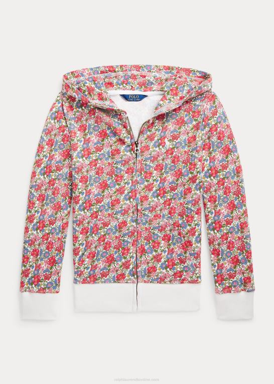 camden blomstret børn Ralph Lauren blomstret spa frotté hættetrøje med fuld lynlås Z426B7185
